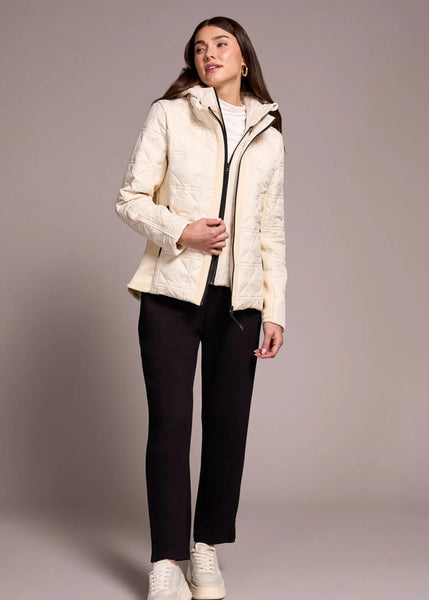 Long Sleeve Zip Front Puffer [Moonstone-2353O]