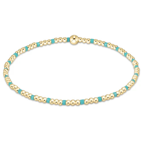 Egirl Home Serenity Pattern 2MM Bead Bracelet Turquoise [EGBHOPSINP2T]