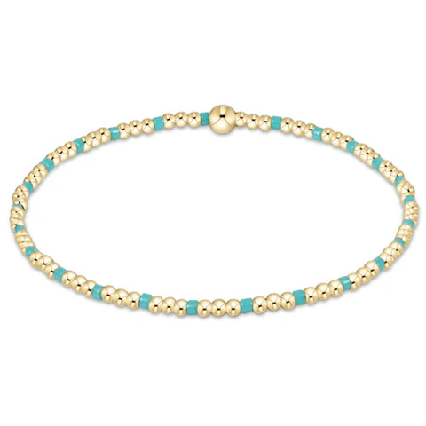 Egirl Home Serenity Pattern 2MM Bead Bracelet Turquoise [EGBHOPSINP2T]
