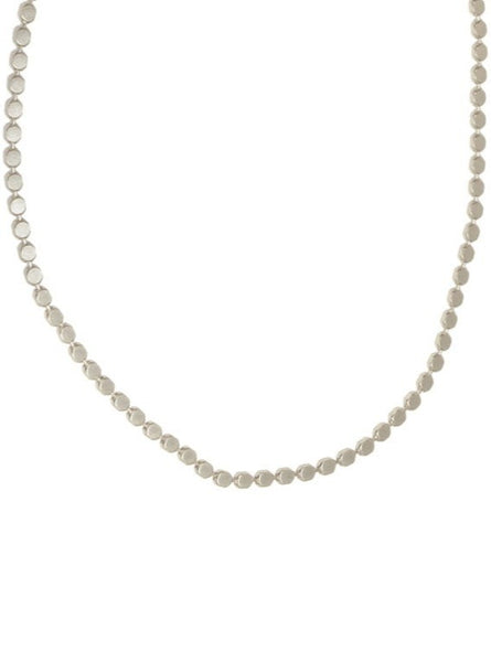 2 Silver Bead Necklace [335-165NS]