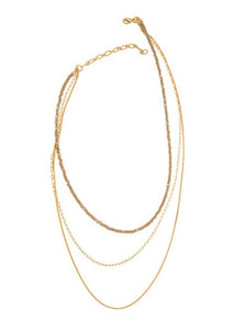 3 Row Bead Necklace [338-168NG]