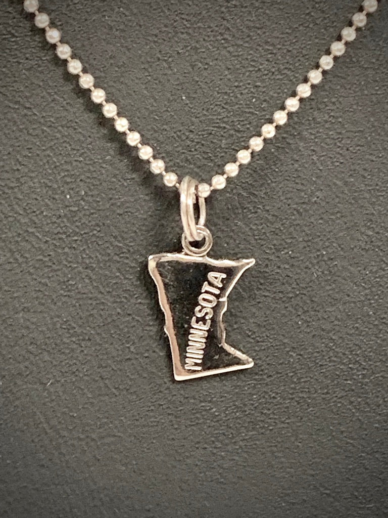 Minnesota State Charm Necklace [Silver]