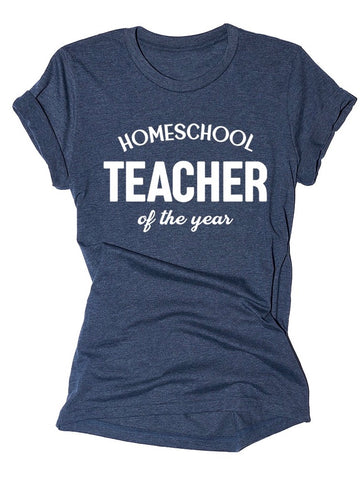 Home School Teacher of the Year Tee Dark Heather Gray