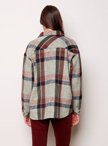 CharlieB Flannel Shirt Jacket [Pine-C6228]