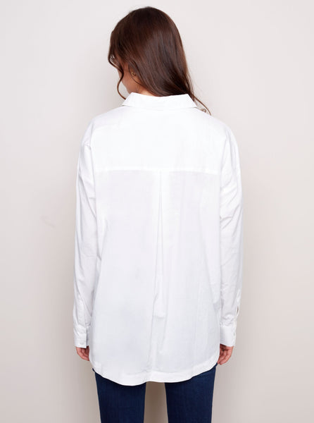 CharlieB Poplin Shirt [White-C4457-441B]
