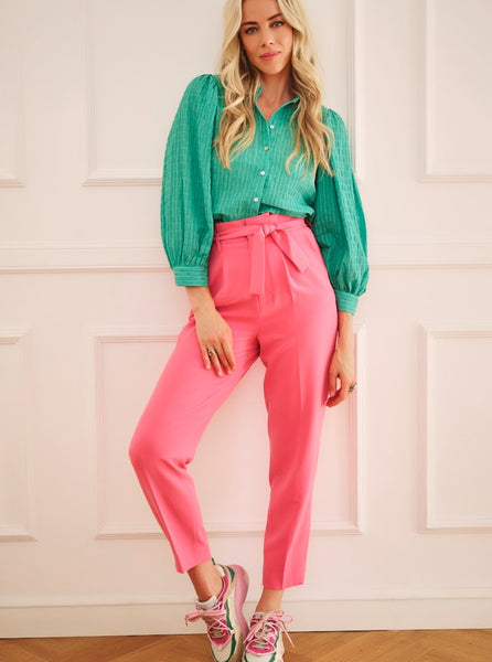 City Stretch Trousers [Pink-SP2317017]