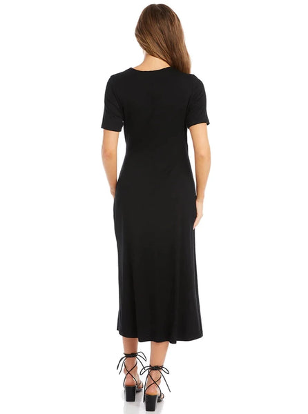 Faux Midi Dress [Black-2L13160]