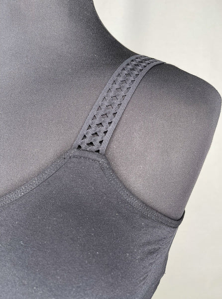 StrapITS Strap Its Elastic band bra black bra with black lattice strap