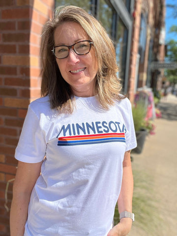 Minnesota Stripe Crew T-Shirt [White]