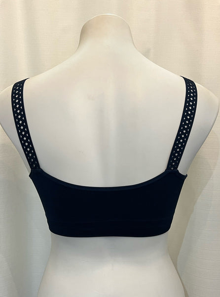 StrapITS Navy Bra with Navy Lattice Straps