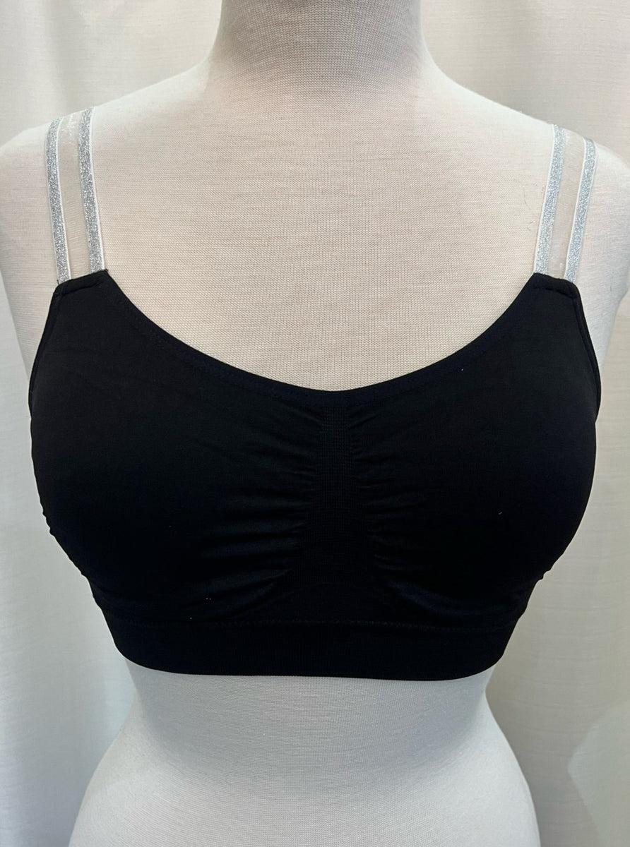 Strap IT Bra Silver Sheer On Black Ooh La La Boutique Minnesota