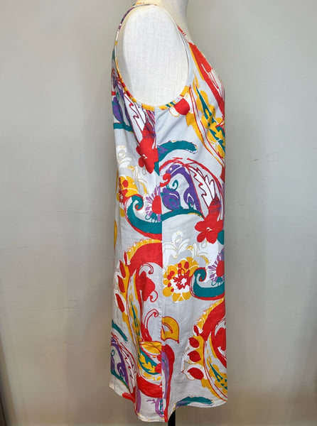 Boho Paisley Tank Dress [Coral-19580]