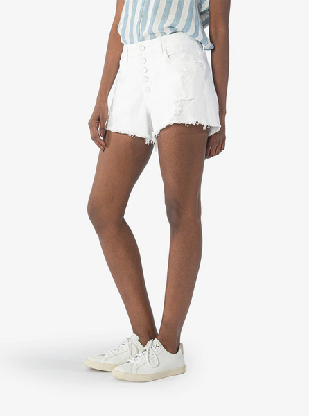 Kut from the Kloth Jane High Rise Short With Exp Button [Optic White-KS1637MA1]