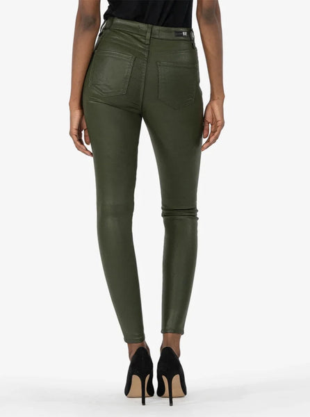 Mia High Rise Skinny W Button Fly [Olive-KP0984MA6]