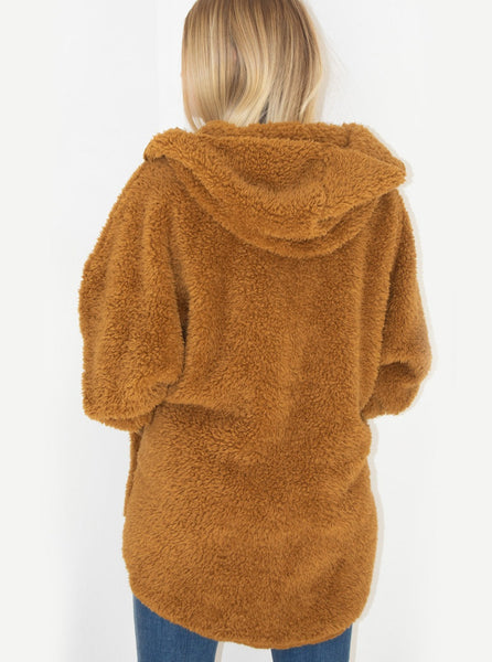 One-Size Fleece Hooded Jacket [Butterscotch]