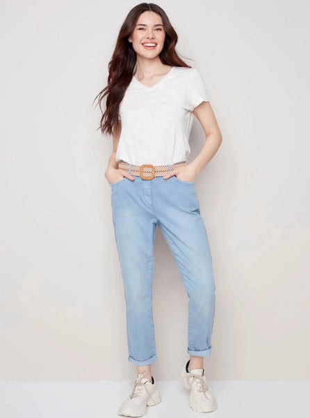 Pull On Pant With Elastic Waist [Chambray-C5412]
