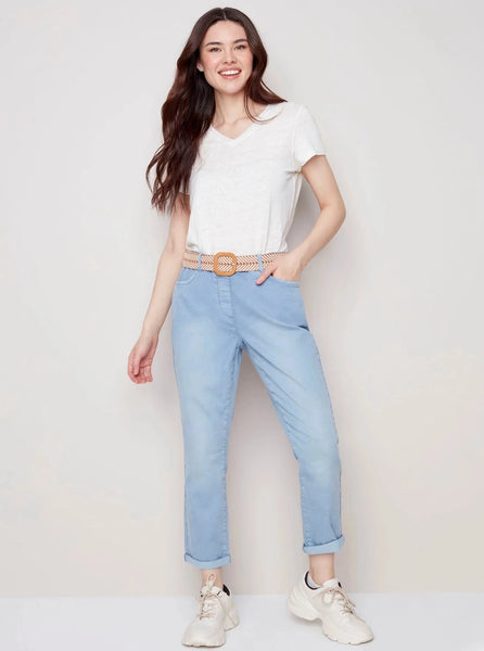 Pull On Pant With Elastic Waist [Chambray-C5412]