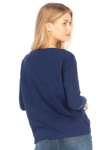 Relaxed Fit Long Sleeve Tee [Navy-1326]