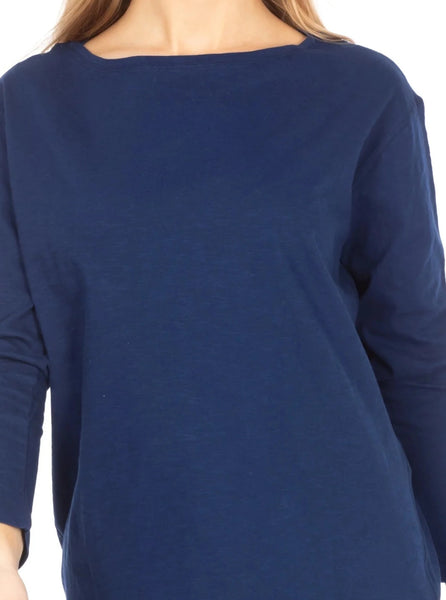 Relaxed Fit Long Sleeve Tee [Navy-1326]