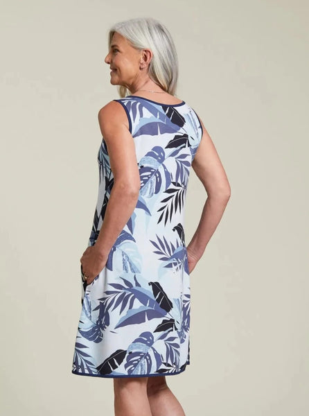 Reversible A-Line Dress With Pockets [Poolside-6895O]