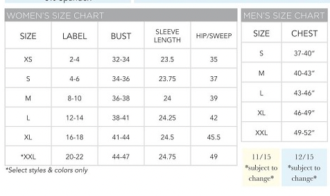 SanSoleil Sizing Guide
