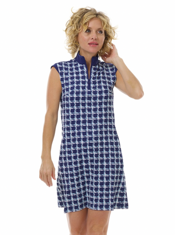 Solstyle Sleeveless Print Dress [Kingston Navy-900724]