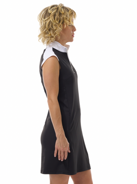 Solstyle Sleeveless Print Dress [Black/White-900724]