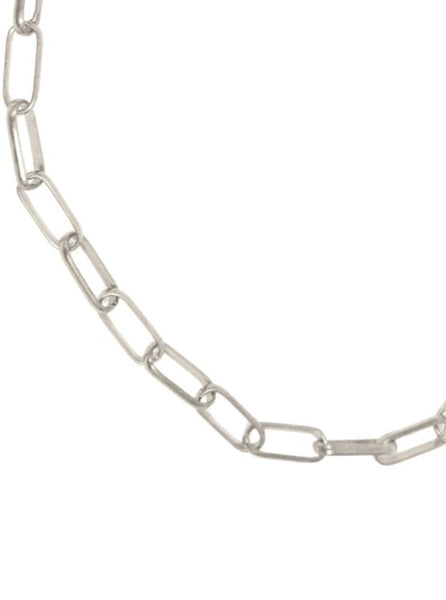 Silver Chain Toggle Necklace [338-97NS]