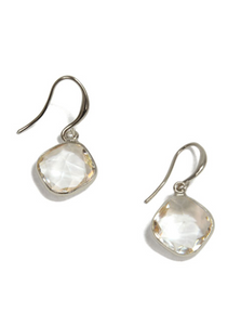 Silver Hook Clear Crystal Earring [157ES]