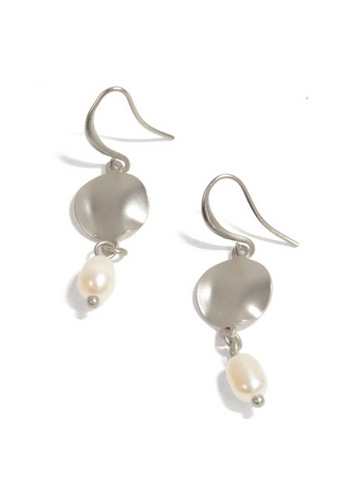 Silver Hook FW Pearl Dangle Earring [186ES]