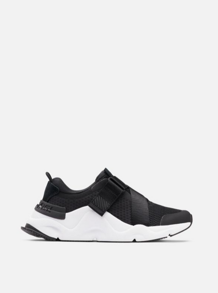 Sorel Kinetic RNEGD Strap Sneaker [Black,White]