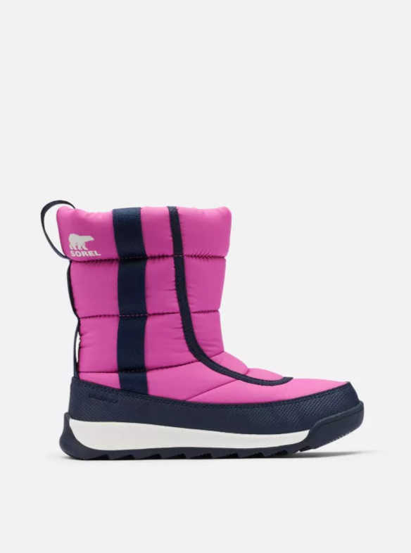 Sorel Youth Whitney II Puffy mid Boot in Lavender and Navy