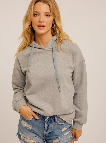 Sweater Lined Hoodie Sweatshirts [Grey-32694]