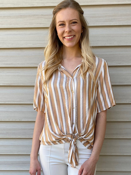 Olivia Graye Tie Front Top