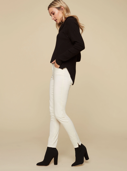 Side Zip Detail Twill Pant - Natural C5233X-618A-100